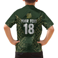 Custom Mexico Football Family Matching Off Shoulder Maxi Dress and Hawaiian Shirt Aztec Pattern Eagle - Wonder Print Shop