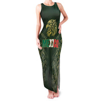 Custom Mexico Football Family Matching Tank Maxi Dress and Hawaiian Shirt Aztec Pattern Eagle - Wonder Print Shop