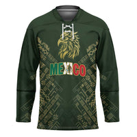 Custom Mexico Football Hockey Jersey Aztec Pattern Eagle - Wonder Print Shop