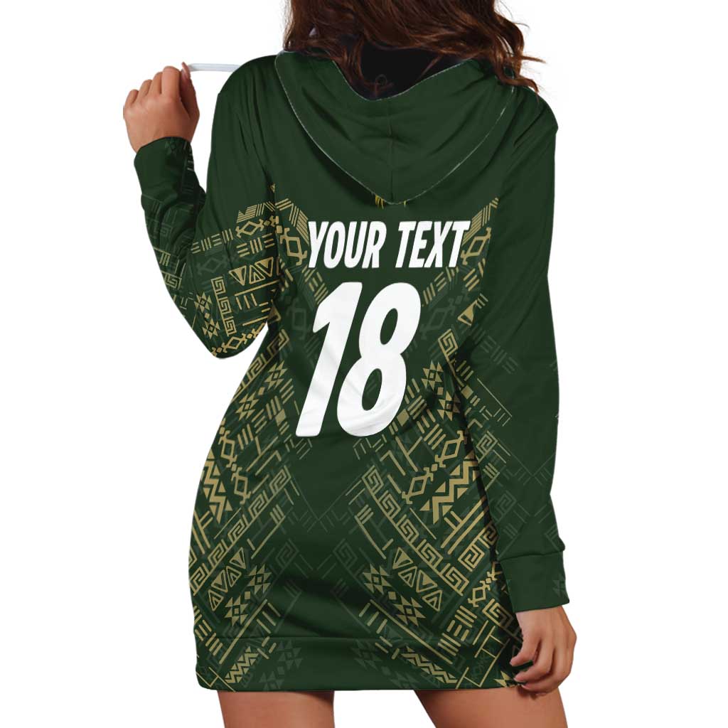 Custom Mexico Football Hoodie Dress Aztec Pattern Eagle - Wonder Print Shop