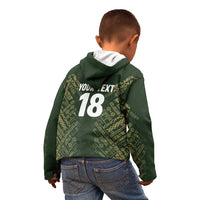 Custom Mexico Football Kid Hoodie Aztec Pattern Eagle - Wonder Print Shop