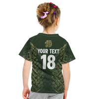 Custom Mexico Football Kid T Shirt Aztec Pattern Eagle - Wonder Print Shop