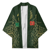 Custom Mexico Football Kimono Aztec Pattern Eagle - Wonder Print Shop