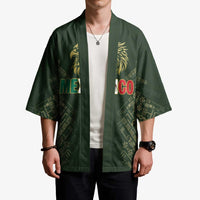 Custom Mexico Football Kimono Aztec Pattern Eagle - Wonder Print Shop