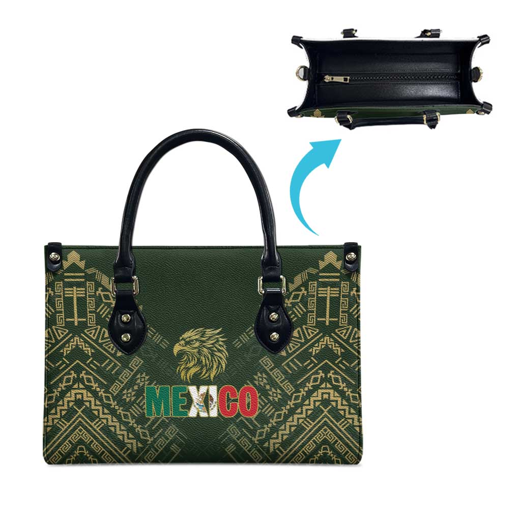 Mexico Football Leather Bag Aztec Pattern Eagle - Wonder Print Shop