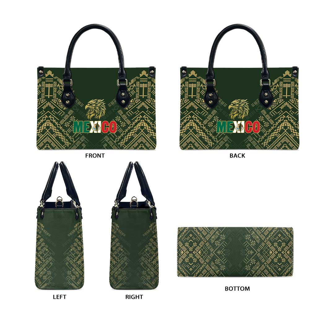 Mexico Football Leather Bag Aztec Pattern Eagle - Wonder Print Shop