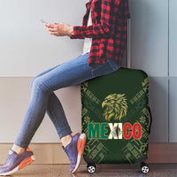 Mexico Football Luggage Cover Aztec Pattern Eagle - Wonder Print Shop