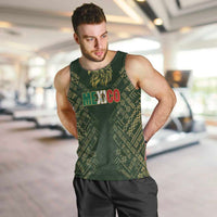 Custom Mexico Football Men Tank Top Aztec Pattern Eagle - Wonder Print Shop