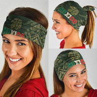 Mexico Football Neck Gaiter Aztec Pattern Eagle - Wonder Print Shop