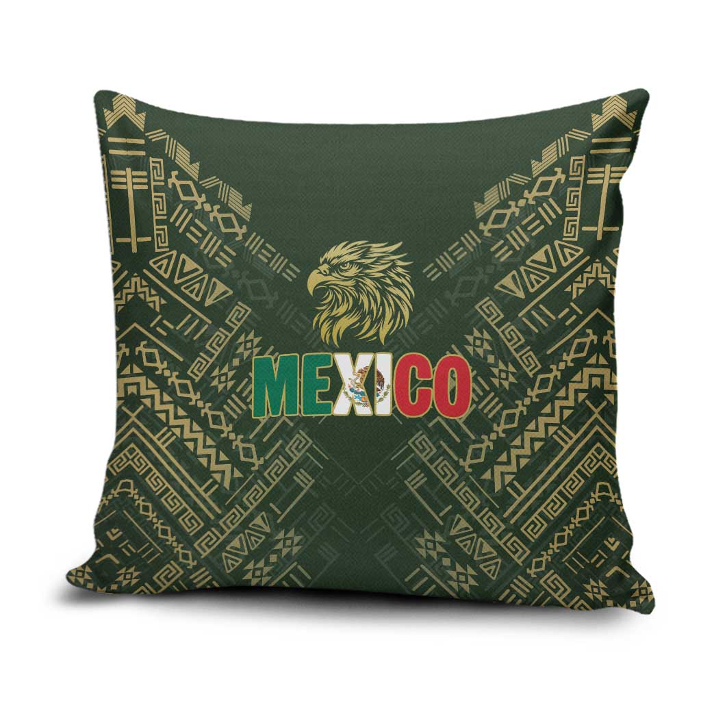 Mexico Football Pillow Cover Aztec Pattern Eagle - Wonder Print Shop