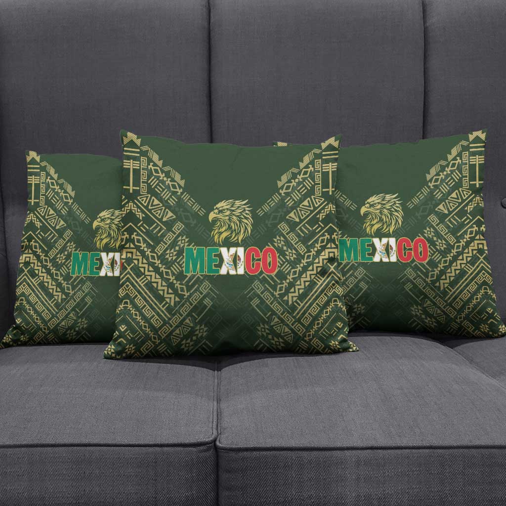 Mexico Football Pillow Cover Aztec Pattern Eagle - Wonder Print Shop