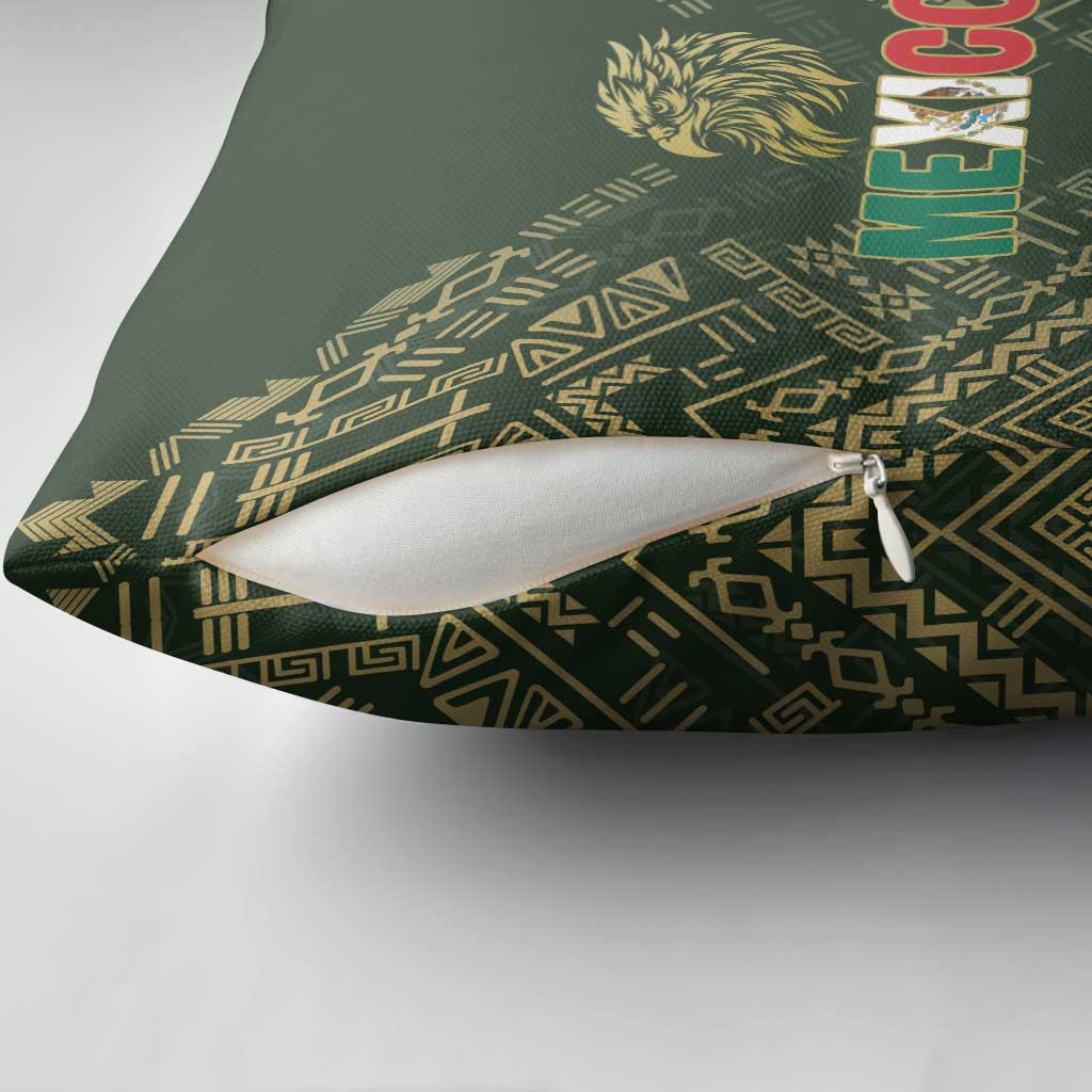 Mexico Football Pillow Cover Aztec Pattern Eagle - Wonder Print Shop