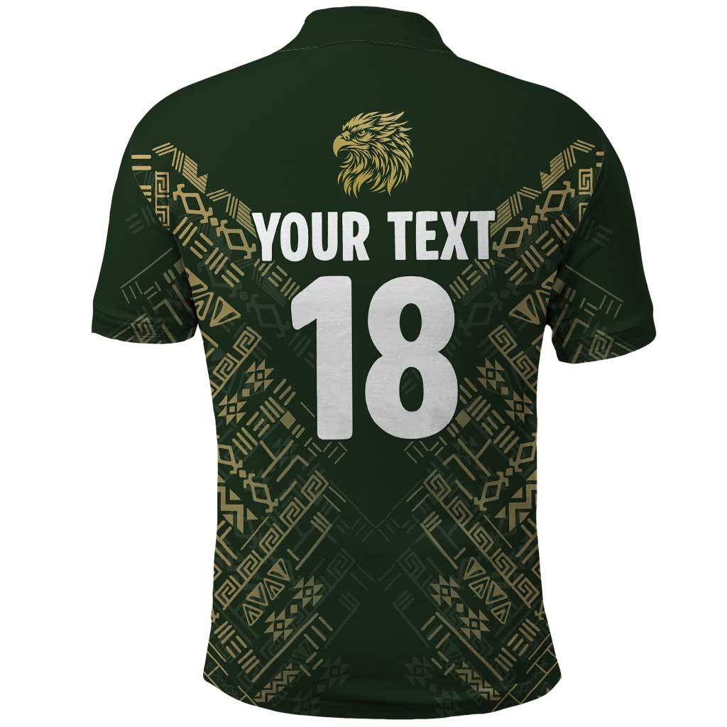 Custom Mexico Football Polo Shirt Aztec Pattern Eagle - Wonder Print Shop