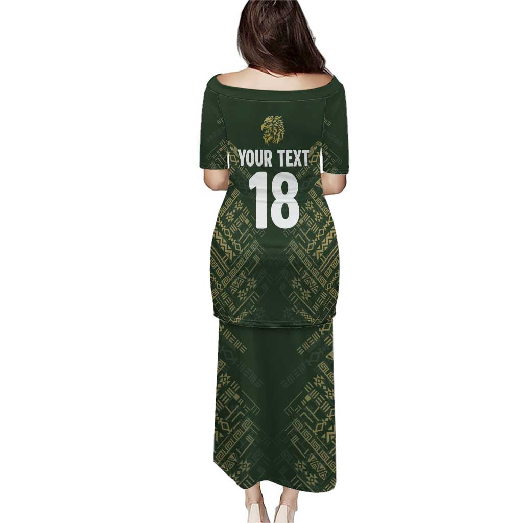 Custom Mexico Football Puletasi Aztec Pattern Eagle - Wonder Print Shop