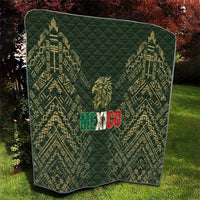 Mexico Football Quilt Aztec Pattern Eagle - Wonder Print Shop