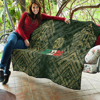 Mexico Football Quilt Aztec Pattern Eagle - Wonder Print Shop