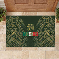 Mexico Football Rubber Doormat Aztec Pattern Eagle - Wonder Print Shop