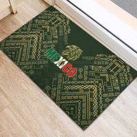 Mexico Football Rubber Doormat Aztec Pattern Eagle - Wonder Print Shop