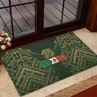 Mexico Football Rubber Doormat Aztec Pattern Eagle - Wonder Print Shop