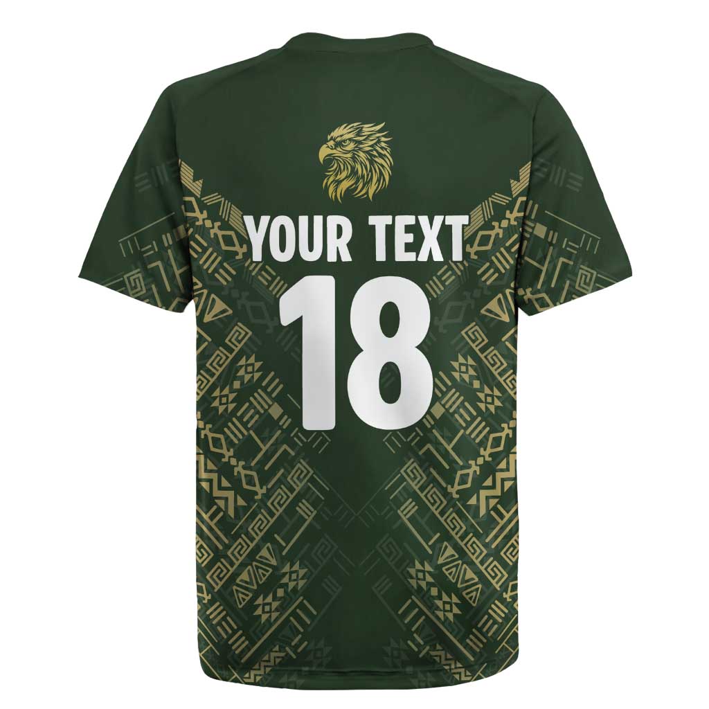 Custom Mexico Football Rugby Jersey Aztec Pattern Eagle - Wonder Print Shop