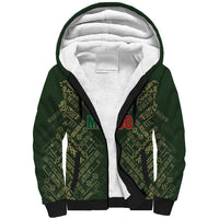 Custom Mexico Football Sherpa Hoodie Aztec Pattern Eagle - Wonder Print Shop