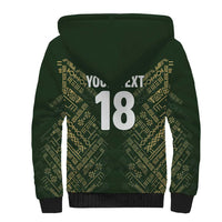 Custom Mexico Football Sherpa Hoodie Aztec Pattern Eagle - Wonder Print Shop