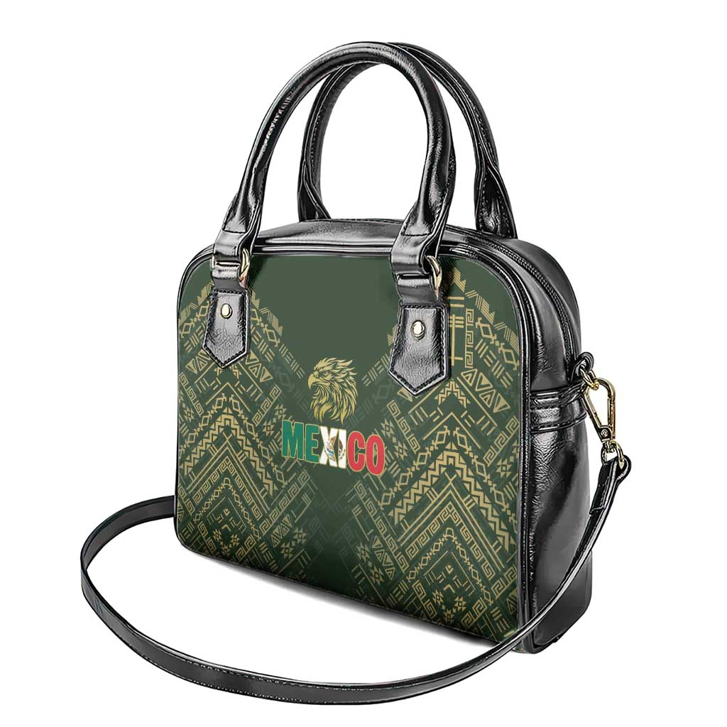 Mexico Football Shoulder Handbag Aztec Pattern Eagle - Wonder Print Shop