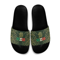 Mexico Football Slide Sandals Aztec Pattern Eagle - Wonder Print Shop