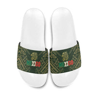 Mexico Football Slide Sandals Aztec Pattern Eagle - Wonder Print Shop