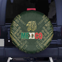 Mexico Football Spare Tire Cover Aztec Pattern Eagle - Wonder Print Shop