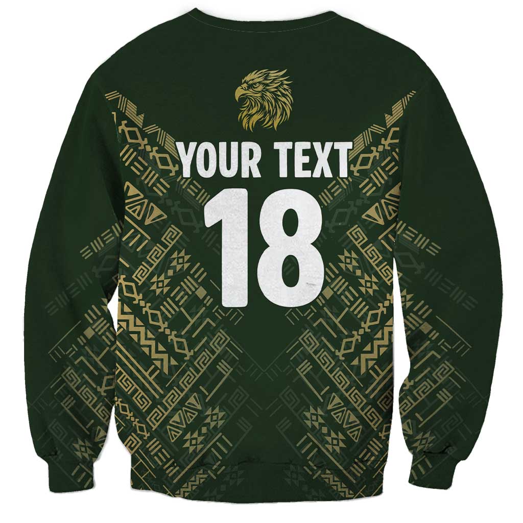 Custom Mexico Football Sweatshirt Aztec Pattern Eagle - Wonder Print Shop