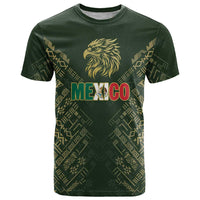 Custom Mexico Football T Shirt Aztec Pattern Eagle - Wonder Print Shop
