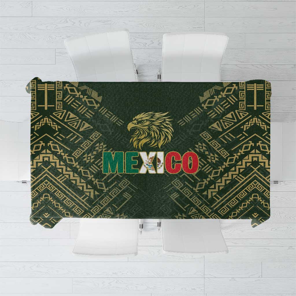 Mexico Football Tablecloth Aztec Pattern Eagle - Wonder Print Shop