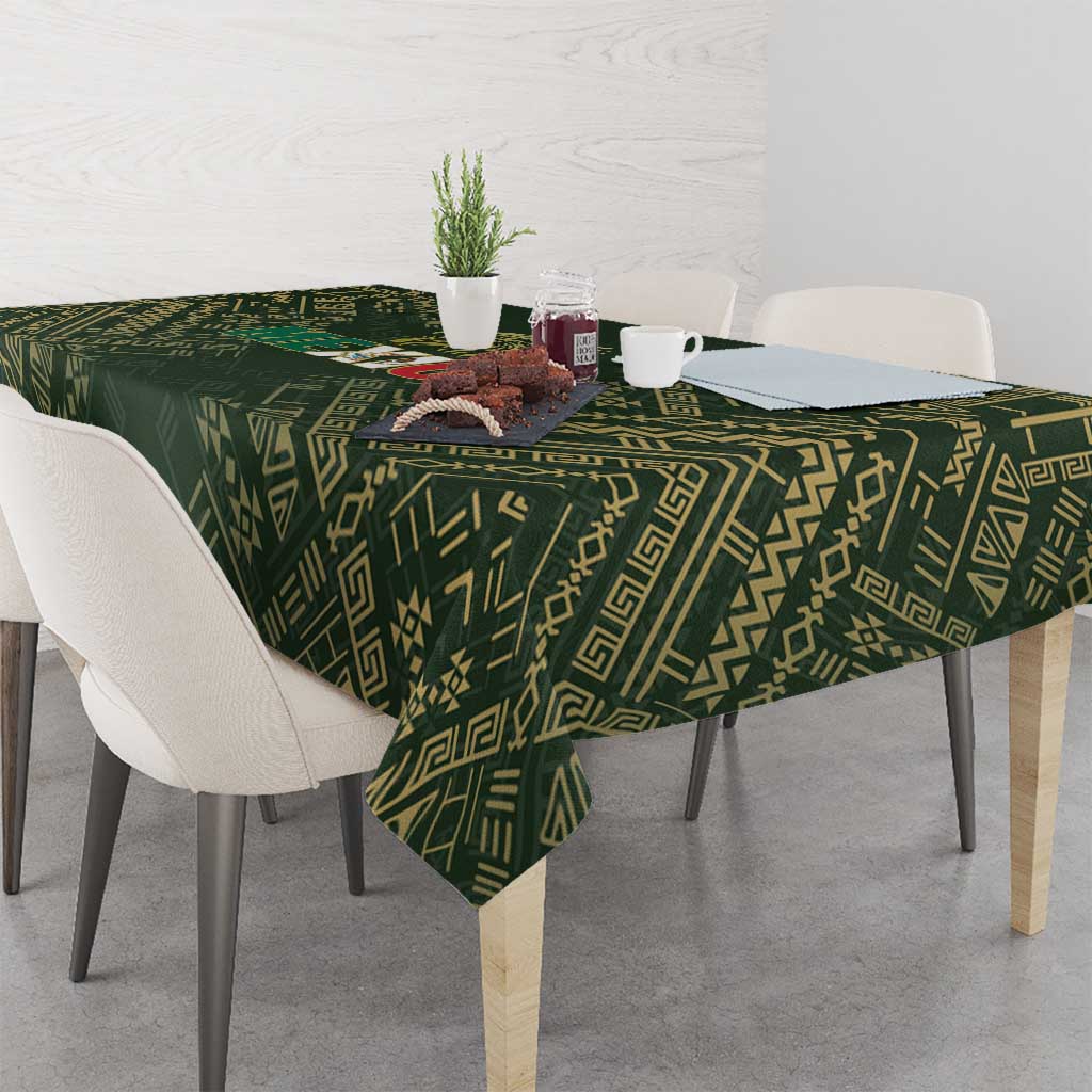 Mexico Football Tablecloth Aztec Pattern Eagle - Wonder Print Shop