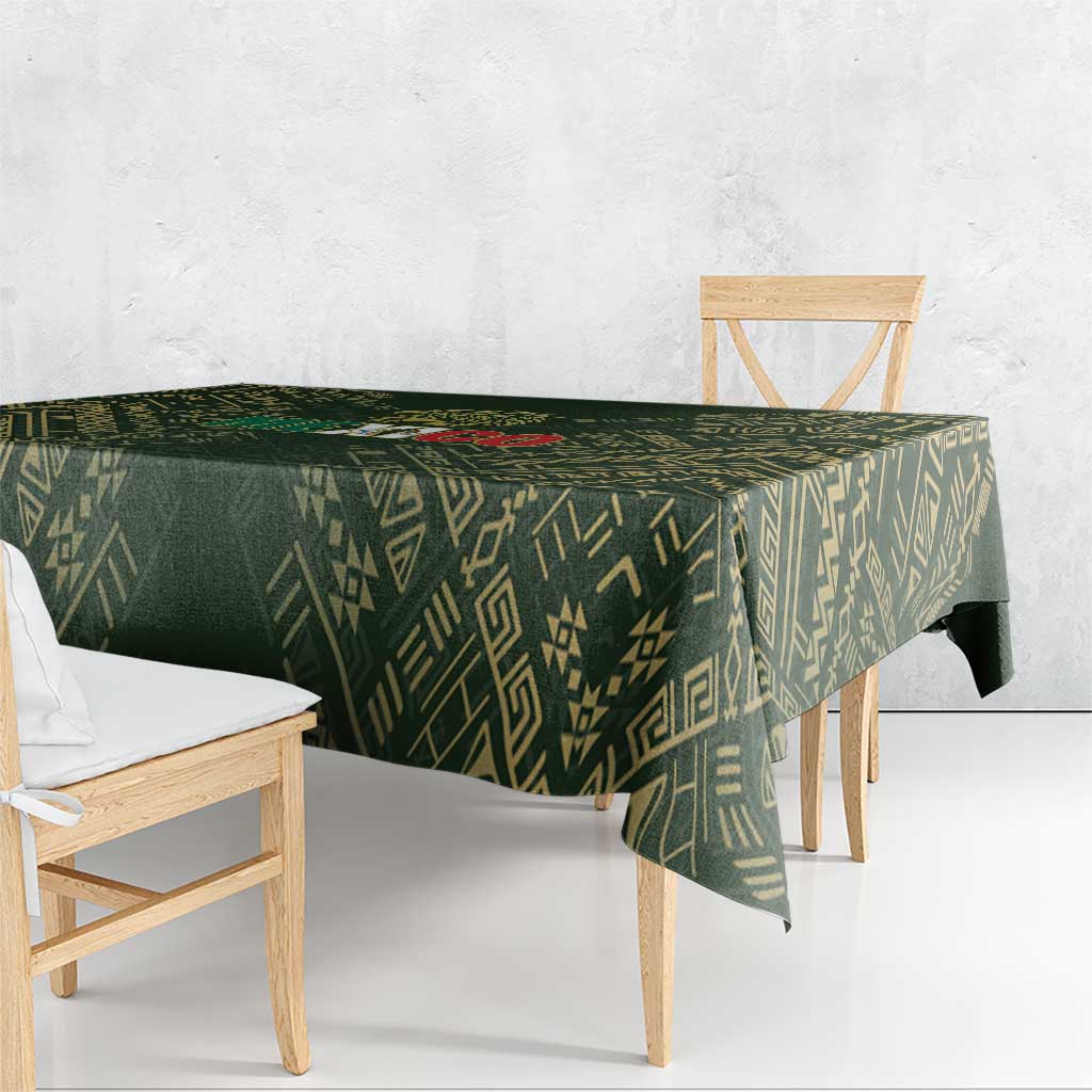 Mexico Football Tablecloth Aztec Pattern Eagle - Wonder Print Shop