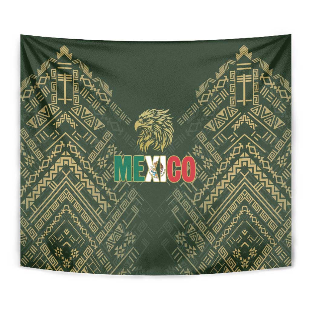 Mexico Football Tapestry Aztec Pattern Eagle - Wonder Print Shop