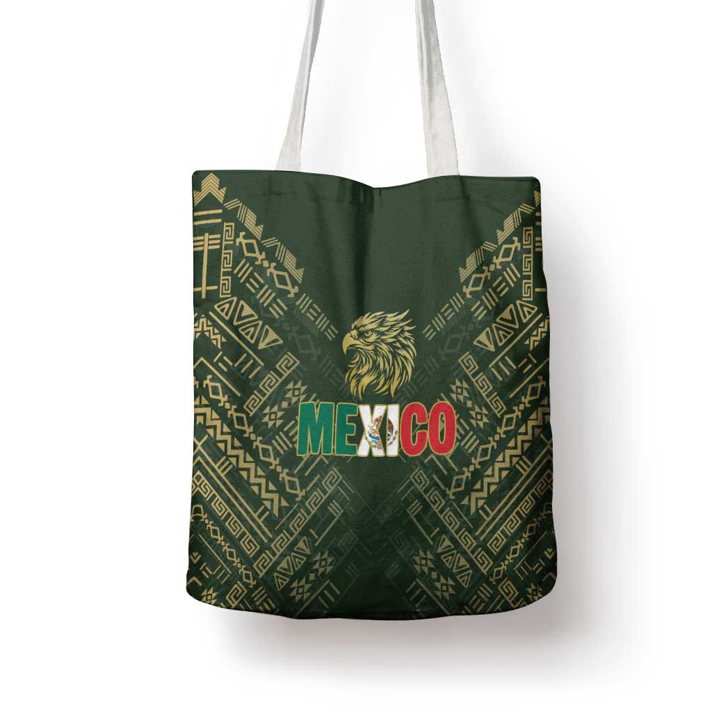 Mexico Football Tote Bag Aztec Pattern Eagle - Wonder Print Shop