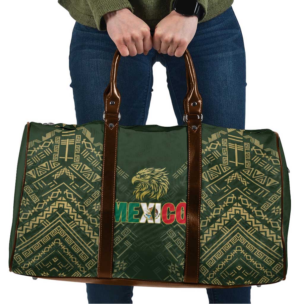 Mexico Football Travel Bag Aztec Pattern Eagle - Wonder Print Shop