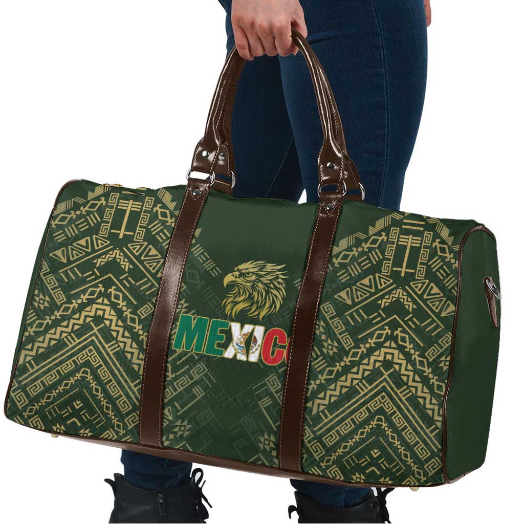 Mexico Football Travel Bag Aztec Pattern Eagle - Wonder Print Shop