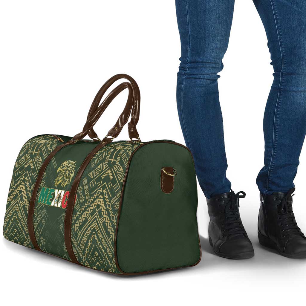 Mexico Football Travel Bag Aztec Pattern Eagle - Wonder Print Shop