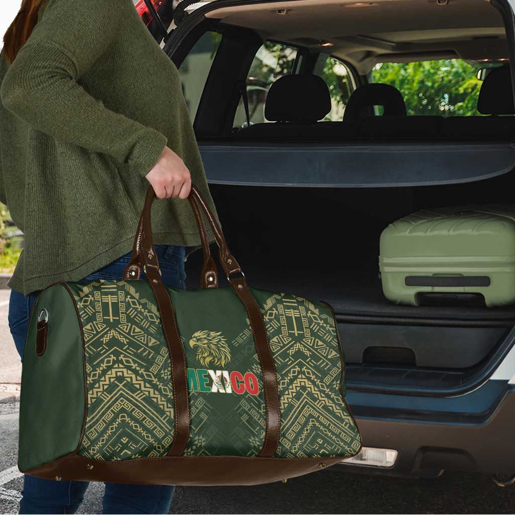 Mexico Football Travel Bag Aztec Pattern Eagle - Wonder Print Shop