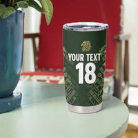 Custom Mexico Football Tumbler Cup Aztec Pattern Eagle - Wonder Print Shop