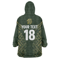Custom Mexico Football Wearable Blanket Hoodie Aztec Pattern Eagle - Wonder Print Shop