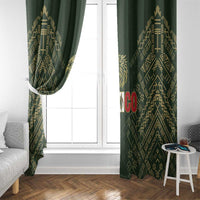 Mexico Football Window Curtain Aztec Pattern Eagle - Wonder Print Shop