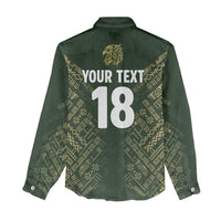 Custom Mexico Football Women Casual Shirt Aztec Pattern Eagle - Wonder Print Shop
