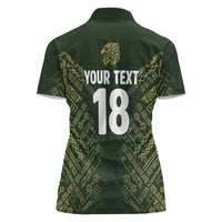 Custom Mexico Football Women Polo Shirt Aztec Pattern Eagle - Wonder Print Shop