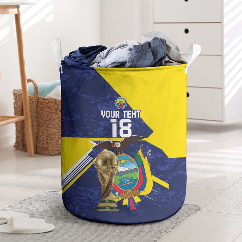 Ecuador Football Custom Laundry Basket Road To World Cup 2026 - Wonder Print Shop