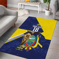 Ecuador Football Custom Area Rug Road To World Cup 2026 - Wonder Print Shop
