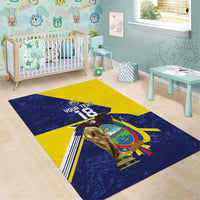 Ecuador Football Custom Area Rug Road To World Cup 2026 - Wonder Print Shop