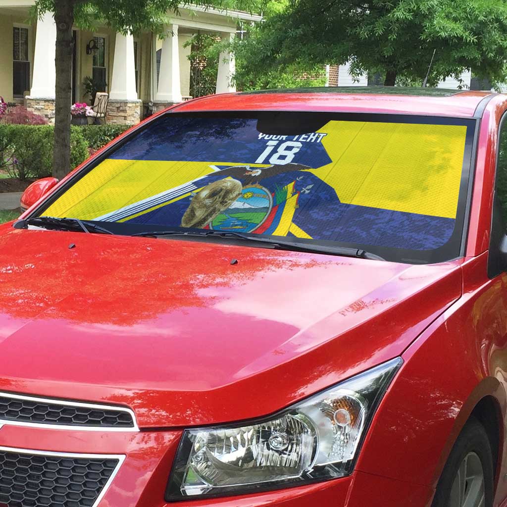 Ecuador Football Custom Auto Sun Shade Road To World Cup 2026 - Wonder Print Shop